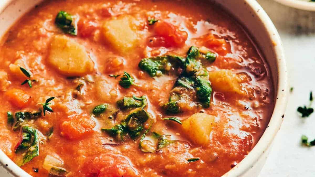 Vegan Red Lentil Soup.