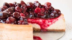 Cherry cheesecake.