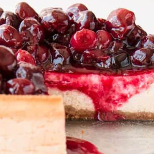Cherry cheesecake.