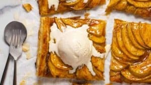 Puff pastry apple tart.