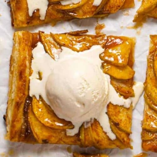 Puff pastry apple tart.