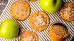 Cinnamon applesauce muffins.