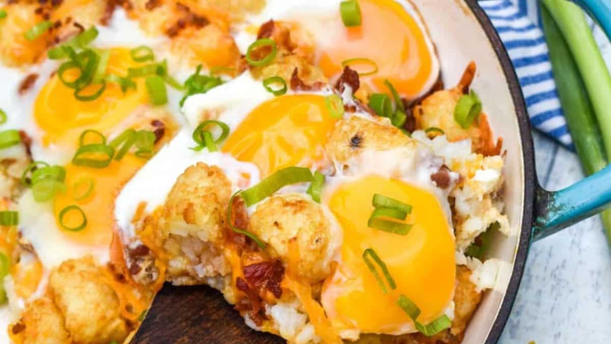 Bacon Egg And Cheese Breakfast Totchos.