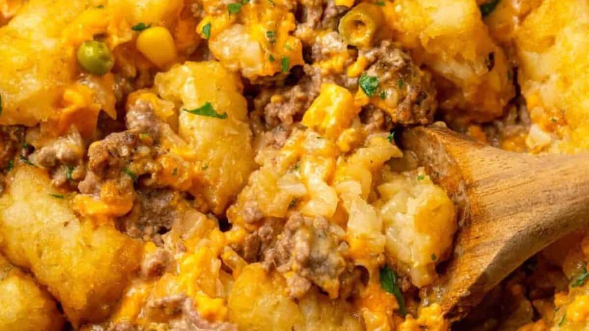 Crock Pot Tater Tot Casserole.