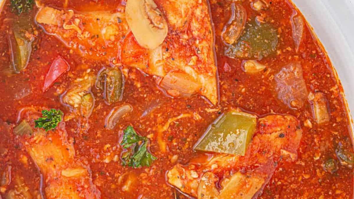 Crockpot Chicken Cacciatore.