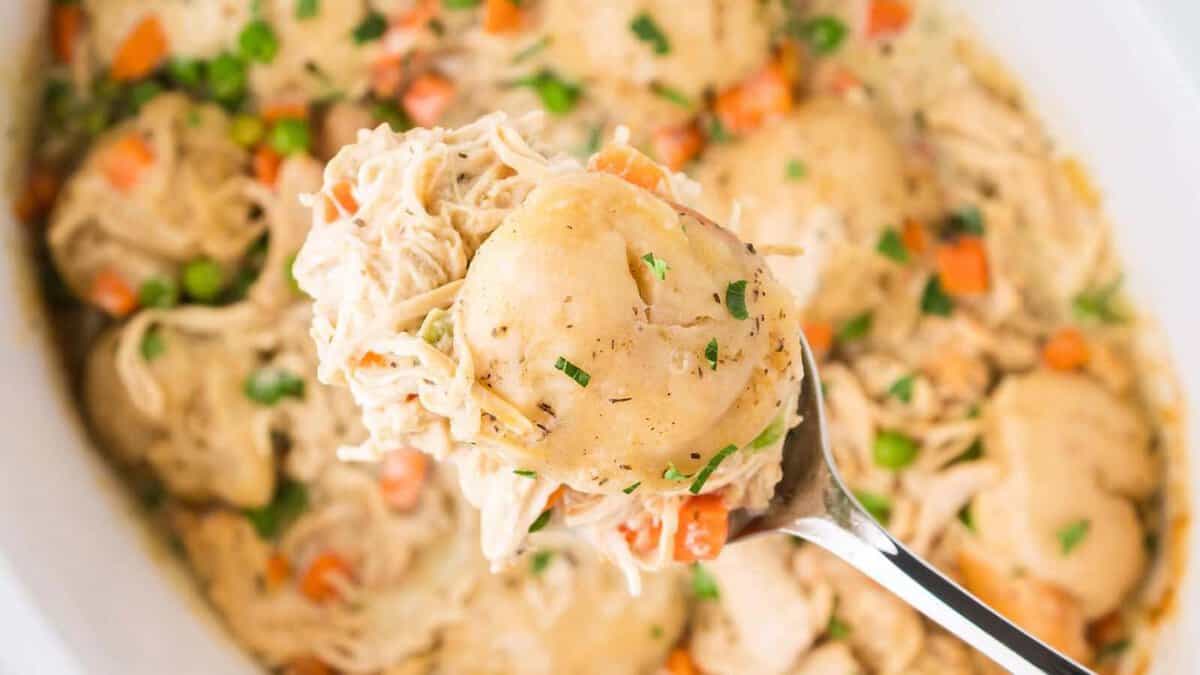 Crockpot Chicken and Dumplings.