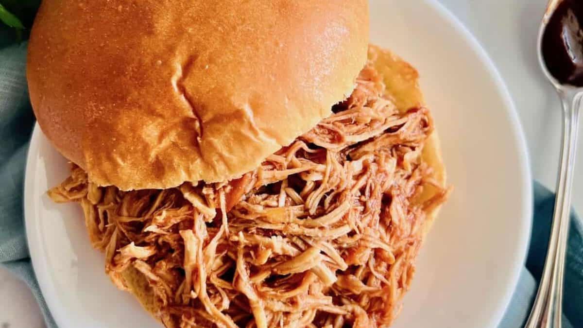 Slow Cooker BBQ Pulled Chicken.