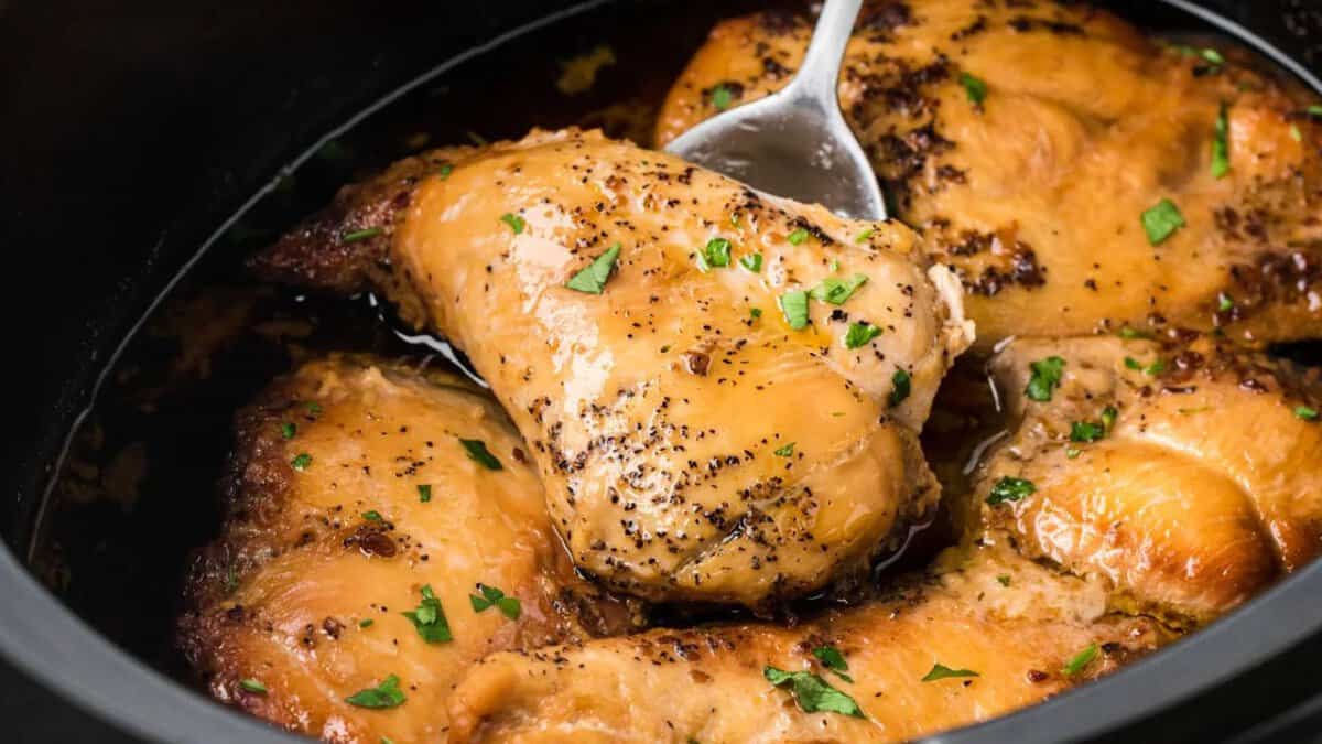 Slow Cooker Brown Sugar Chicken.