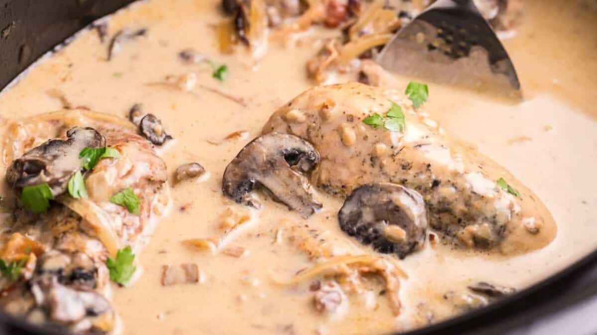 Slow Cooker Chicken Marsala.