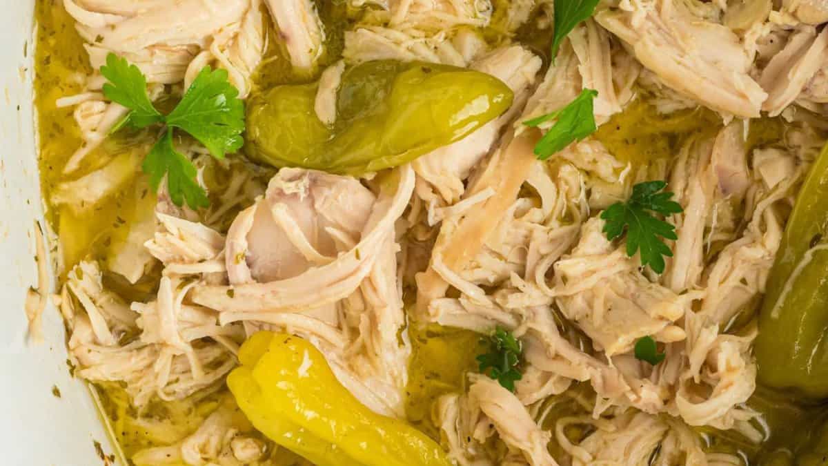 Slow Cooker Mississippi Chicken.