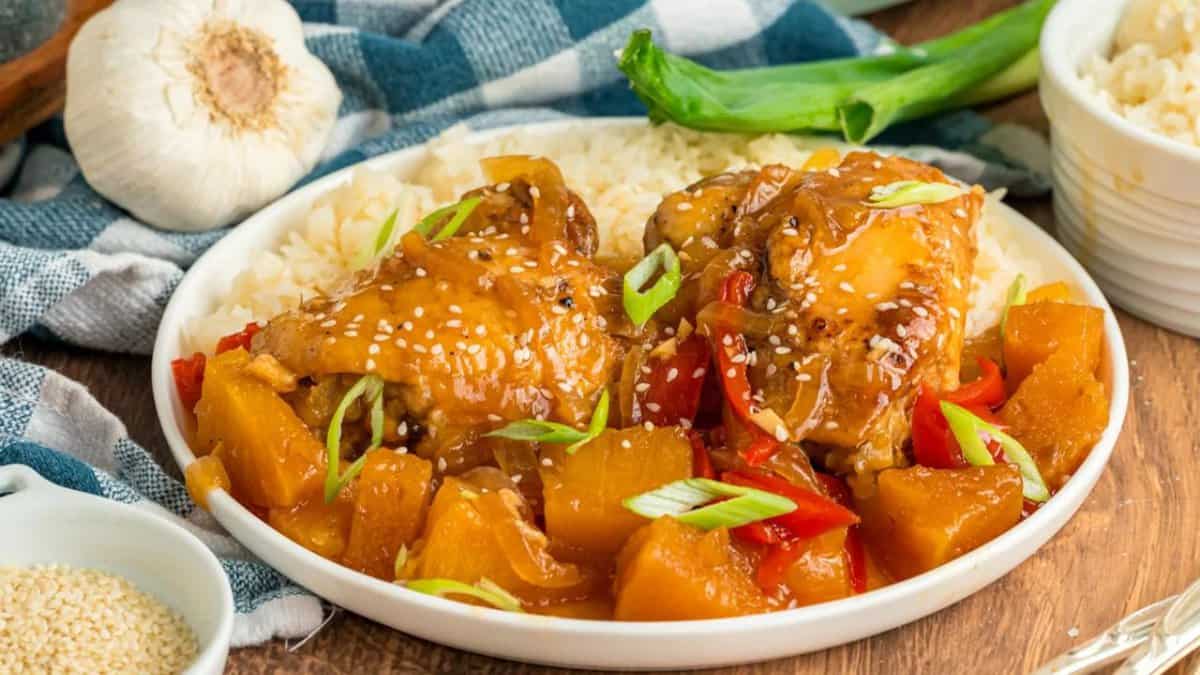 Slow Cooker Pineapple Chicken.