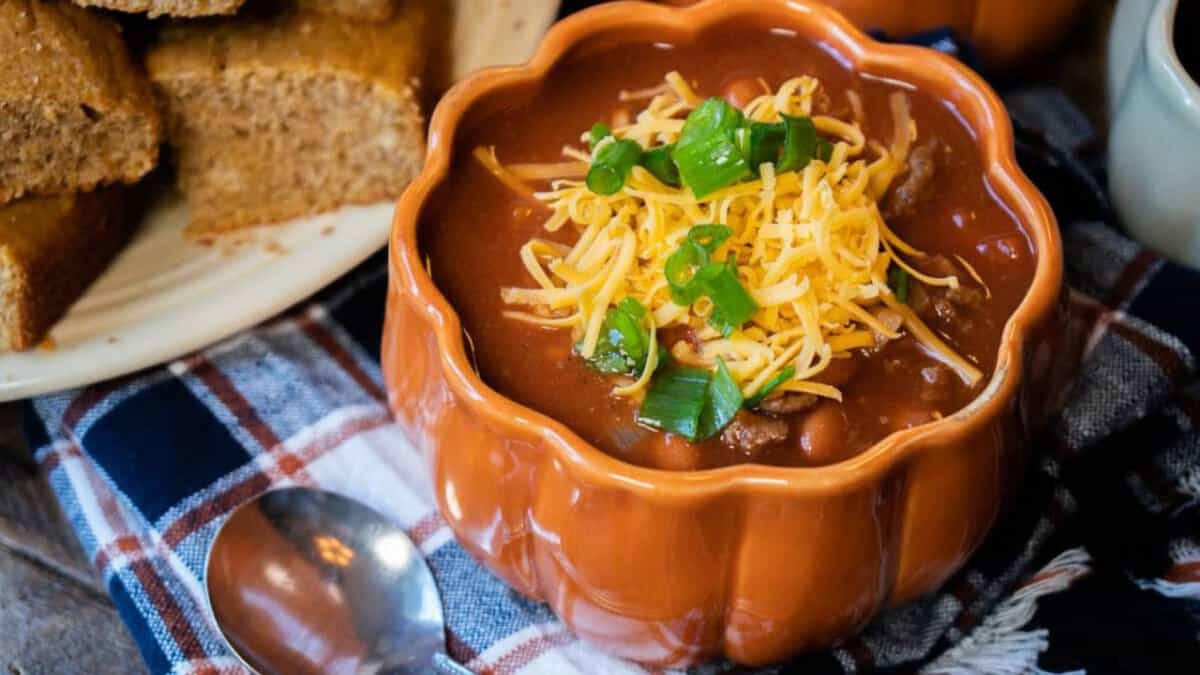 Slow Cooker Pumpkin Chili.