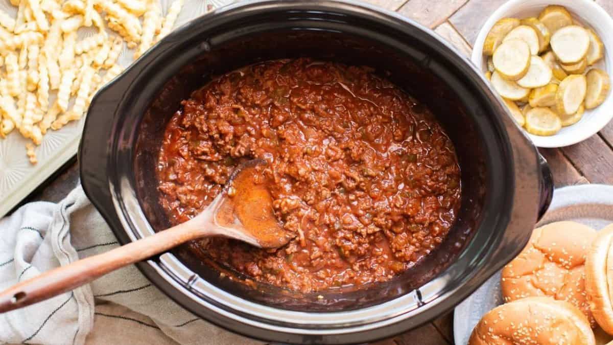 Slow Cooker Sloppy Joes.