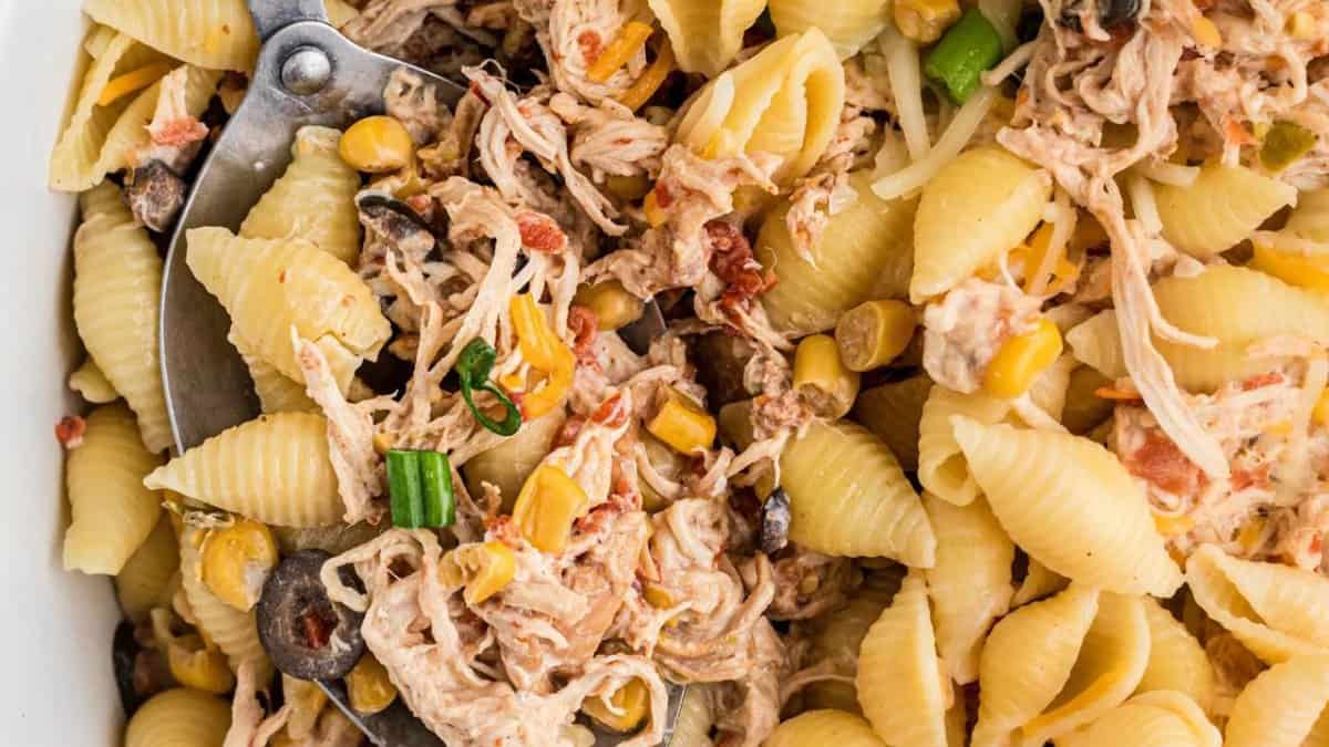 Southwestern Cheesy Chicken Pasta.