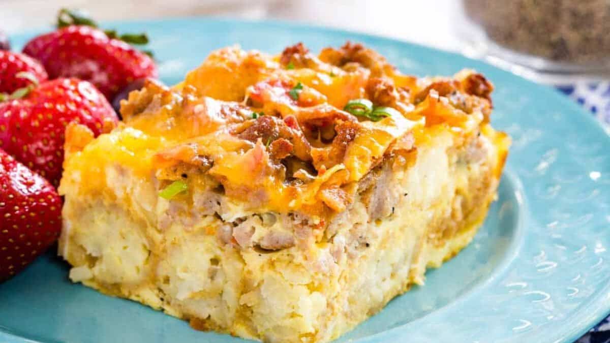 Tater Tot Breakfast Casserole.