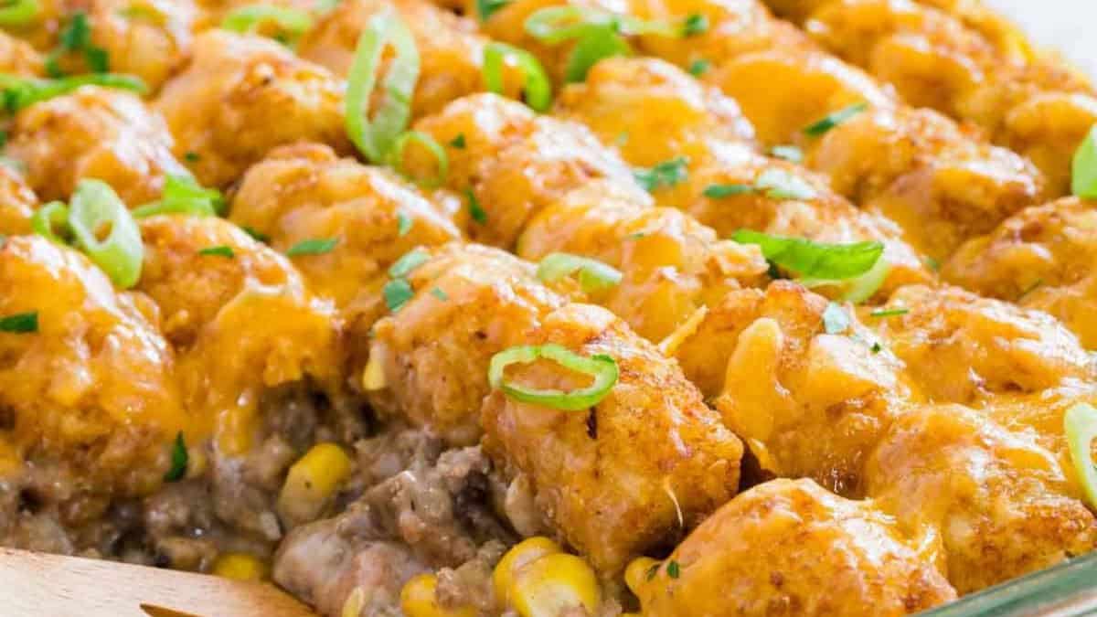 Tater Tot Cowboy Casserole.