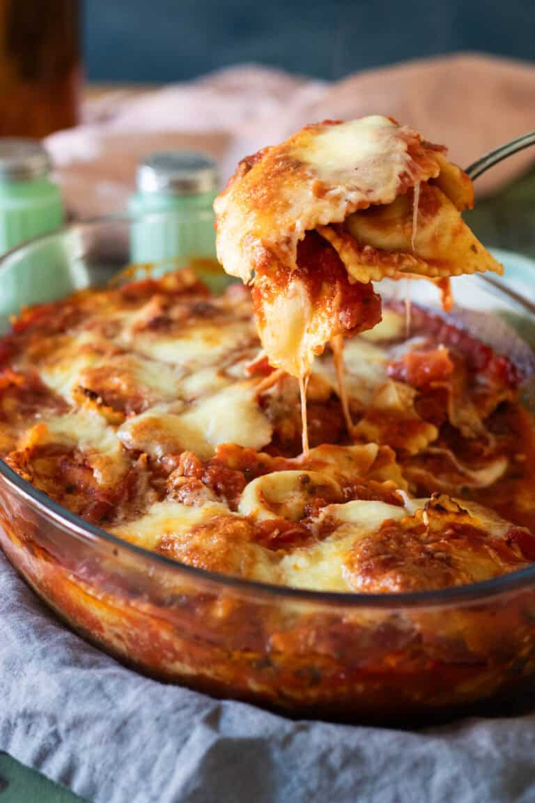 No-Boil Ravioli Casserole - always use butter