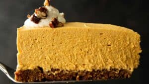 Pumpkin cheesecake.