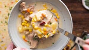 Chicken corn chowder.