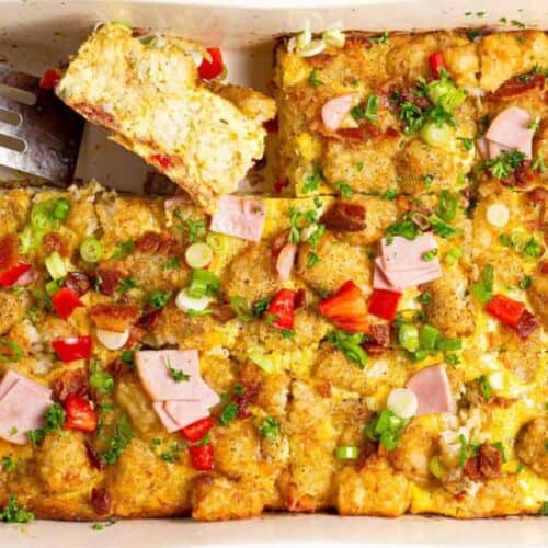 Tater tot breakfast bake.