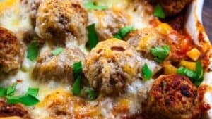 Meatball casserole.