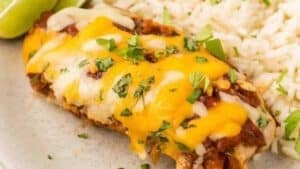 Salsa chicken.