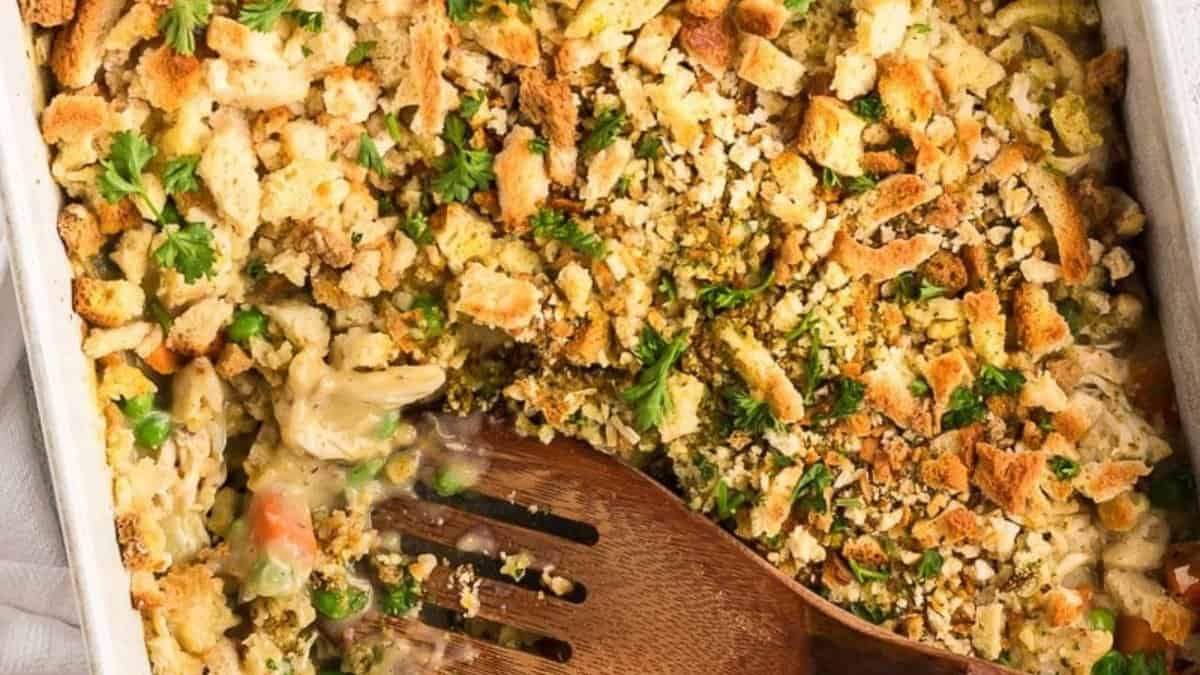 Chicken Stuffing Casserole.