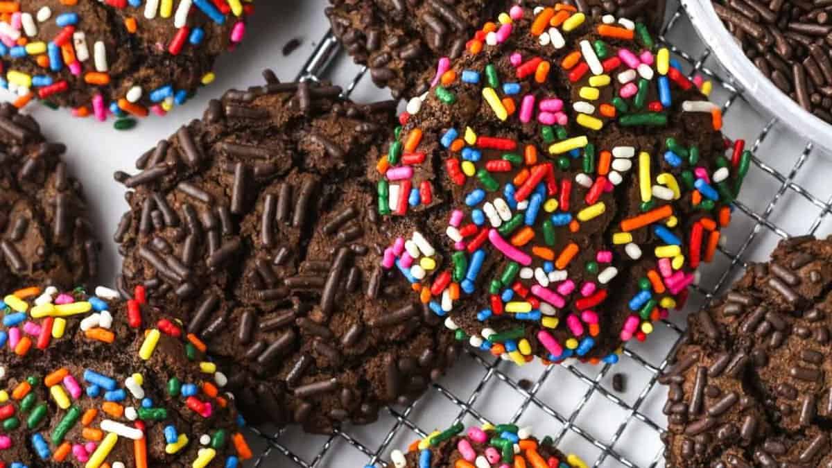 Chocolate Sprinkle Cookies.