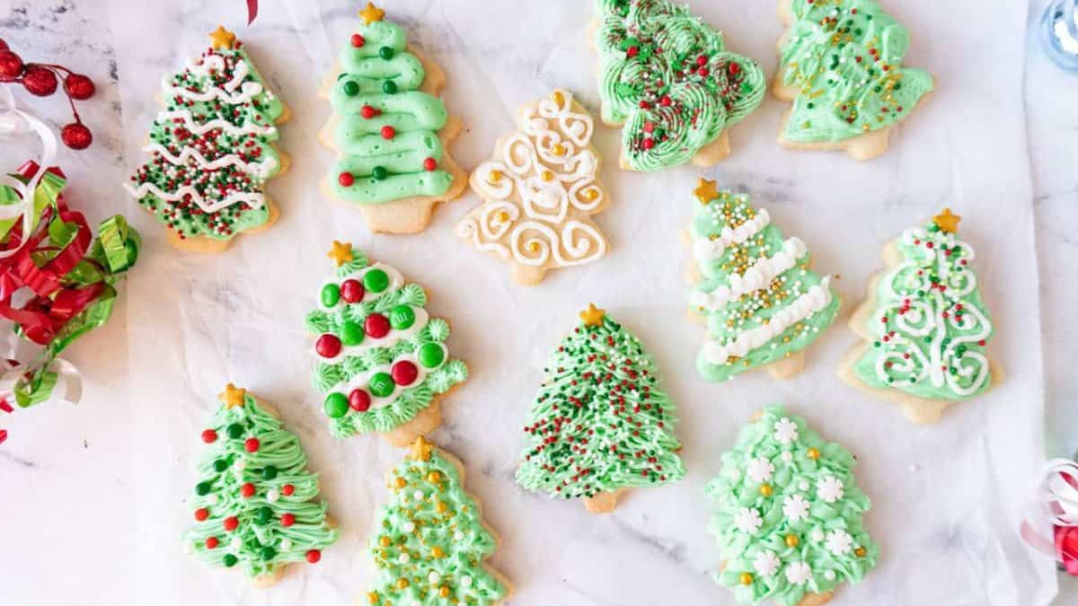 Christmas Tree Cookies.