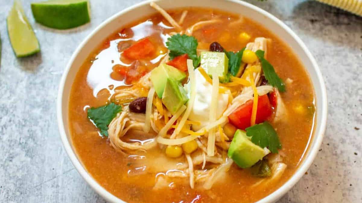 Crockpot Chicken Tortilla Soup.