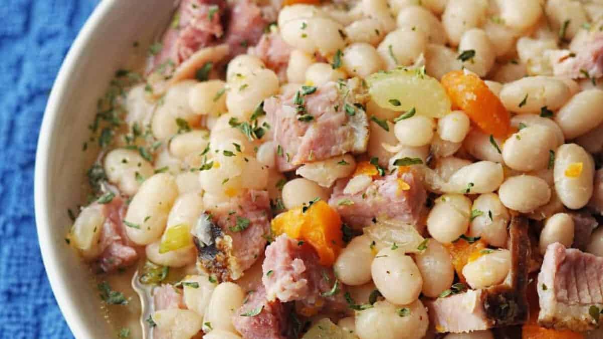 Crockpot Ham and Beans Soup.