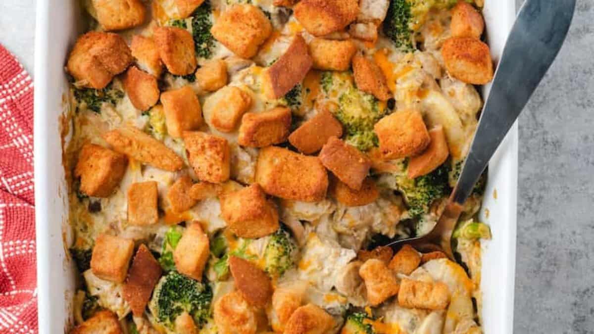 Easy Chicken Broccoli Casserole.