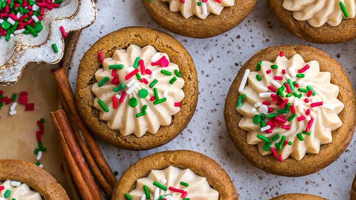 Gingerbread Cheesecake Cookies.