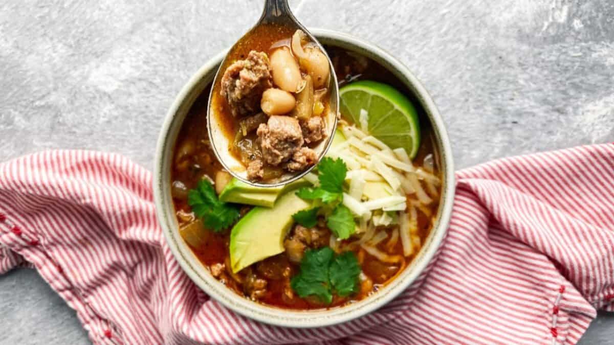 Ground Turkey White Chili.