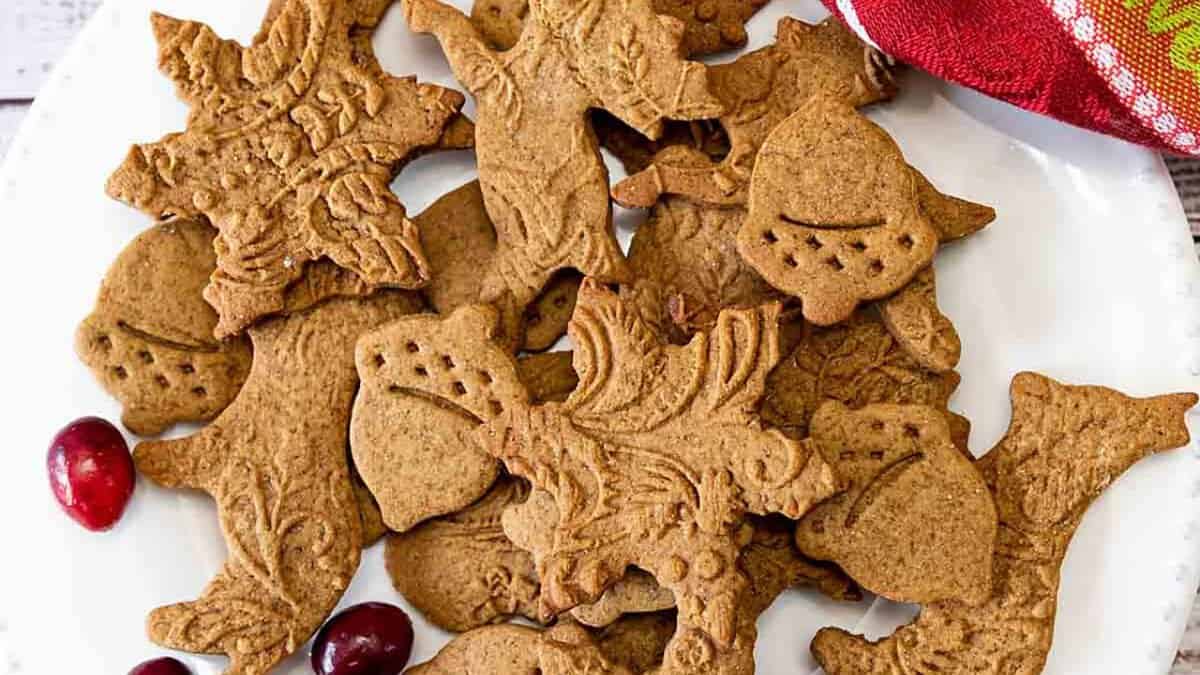 Holiday Embossed Gingerbread Cookies.