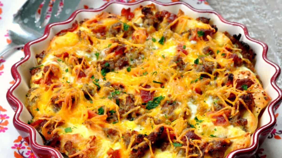 Meat Lover's Breakfast Casserole.