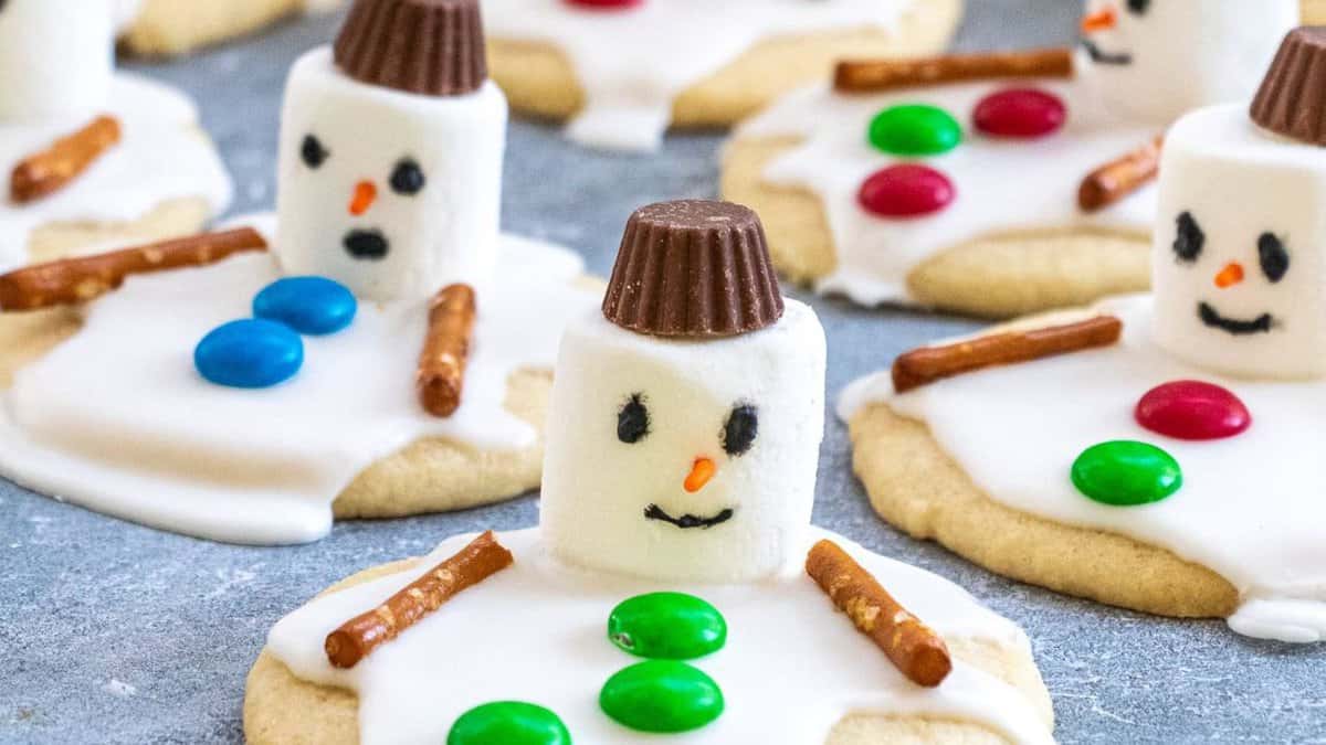 Melted Snowman Sugar Cookies.