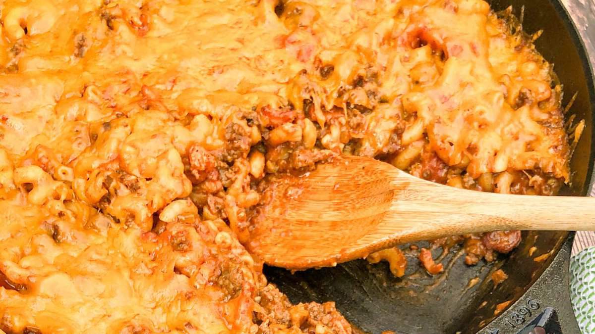 Skillet Bacon Cheeseburger Casserole.