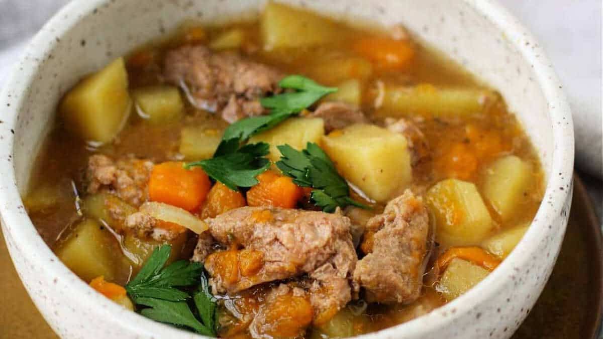 Slow Cooker Lamb Soup.