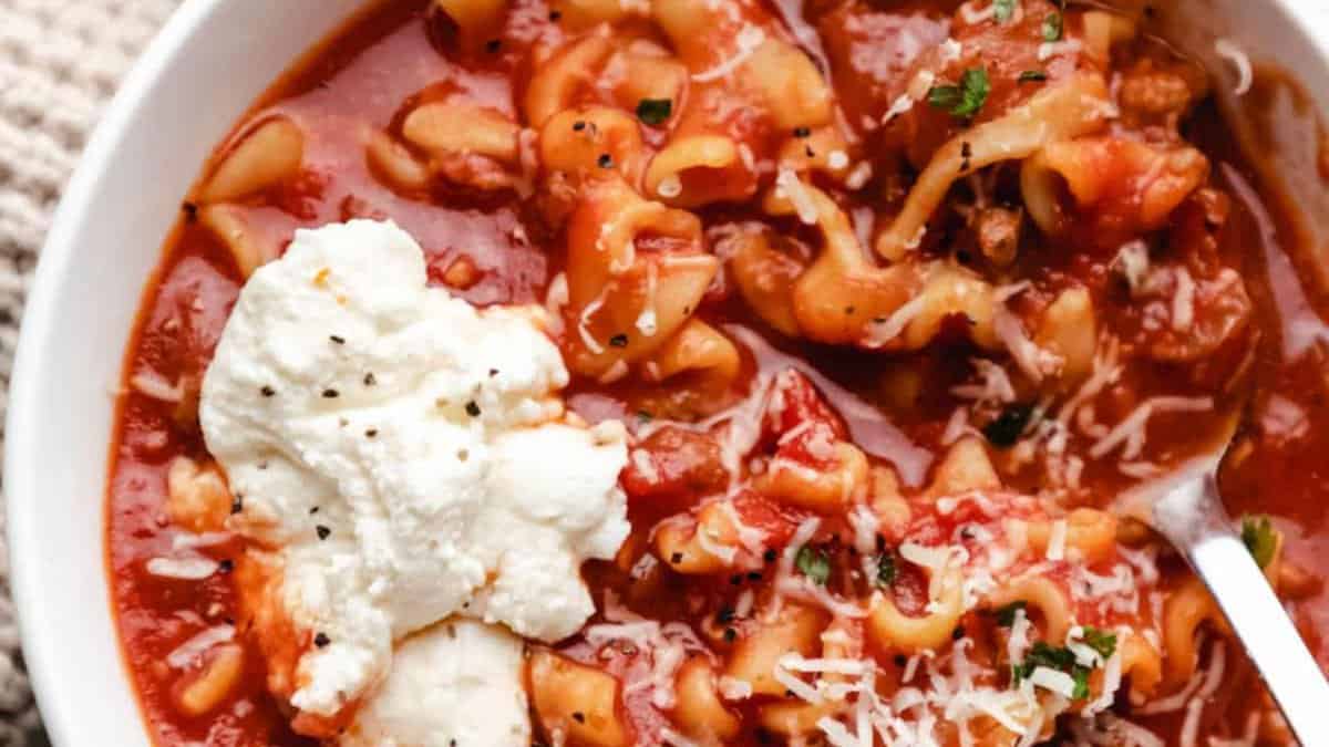 Slow Cooker Lasagna Soup.