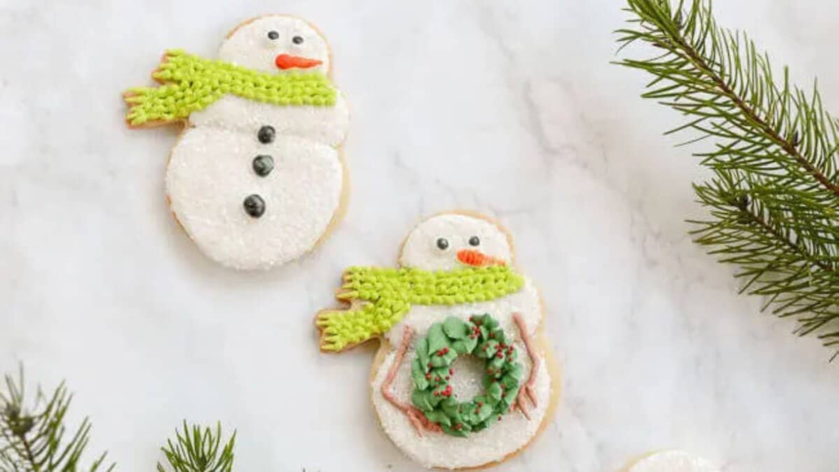 Snowman Sugar Cookies.