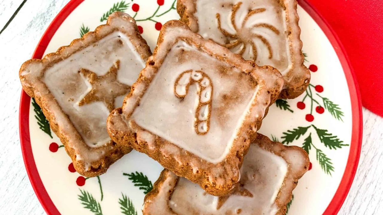 Soft Glazed Gingerbread Cookies.