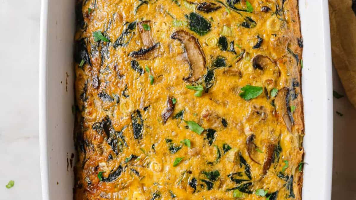 Spinach Mushroom Frittata.