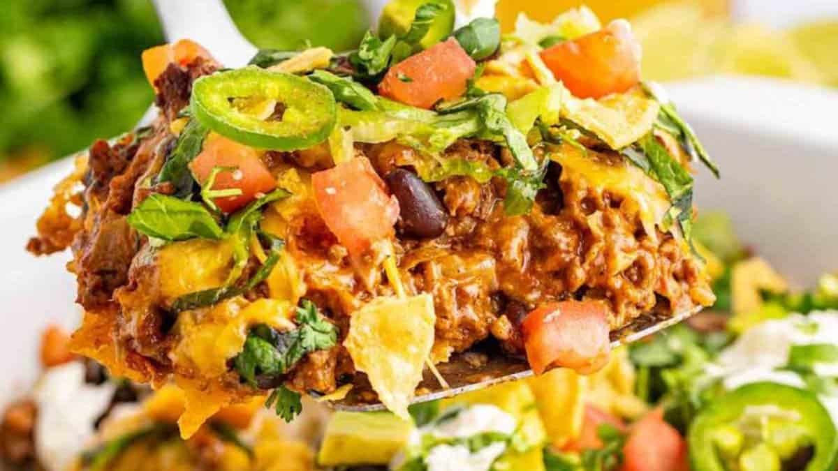 Walking Taco Casserole.