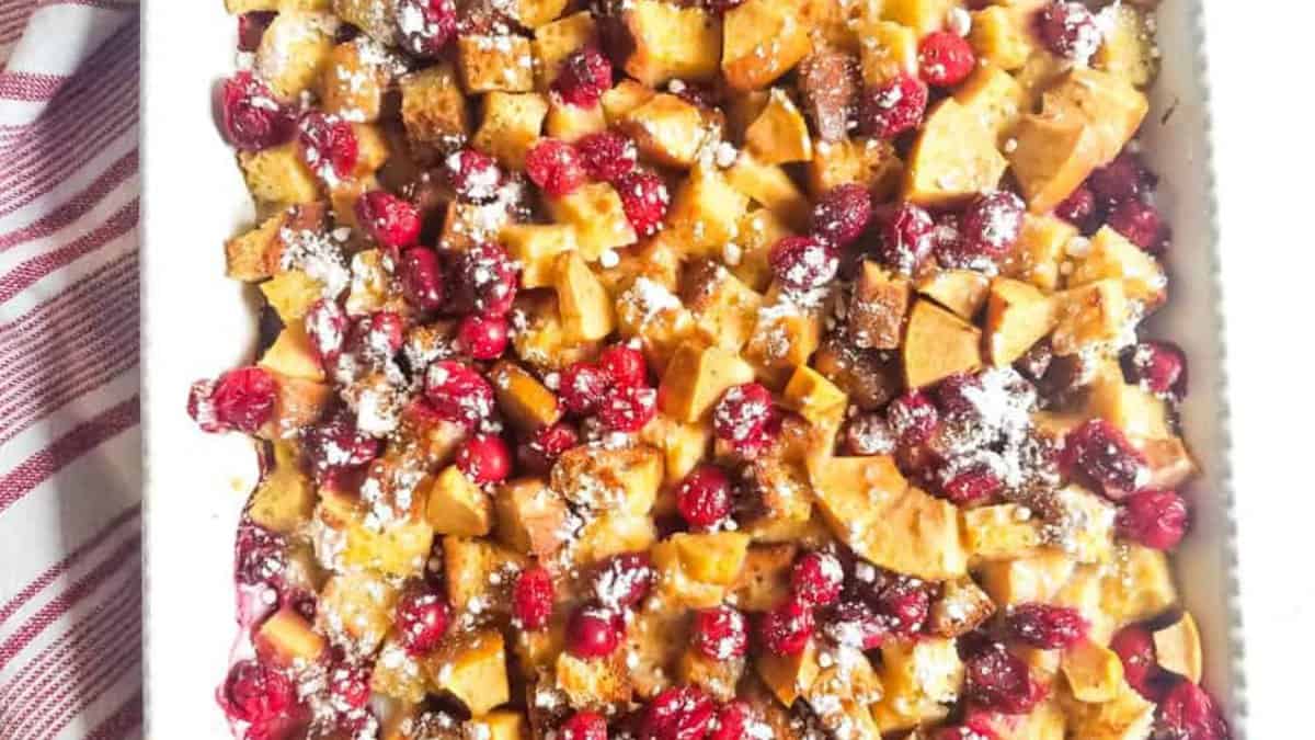 Cranberry Apple French Toast Bake.