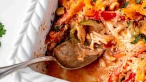 Chicken fajita casserole.