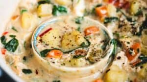 Chicken gnocchi soup.