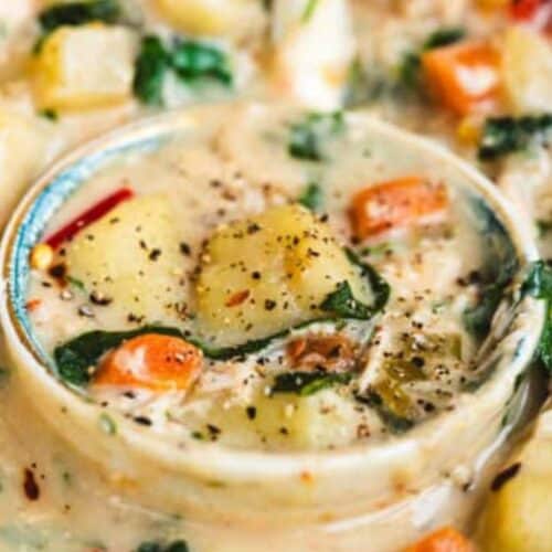 Chicken gnocchi soup.