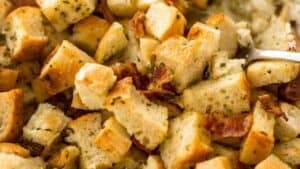 Bacon foccaccia stuffing.