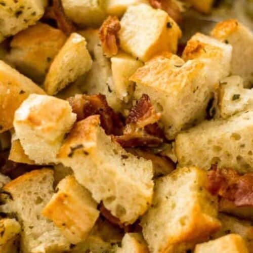 Bacon foccaccia stuffing.